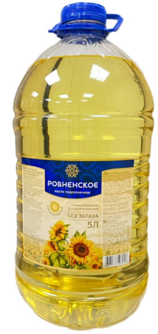 Масло подсол. в/сорт "Ровненское" 5л  раф/дез. 1/3