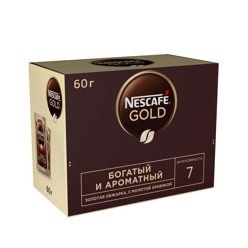 Кофе "Nescafe" GOLD 2 гр (30п*2 г) 1/10