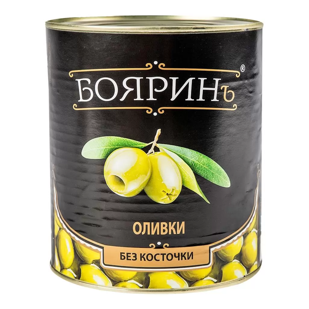 Оливки "Бояринъ" 3кг без косточки, 1/6