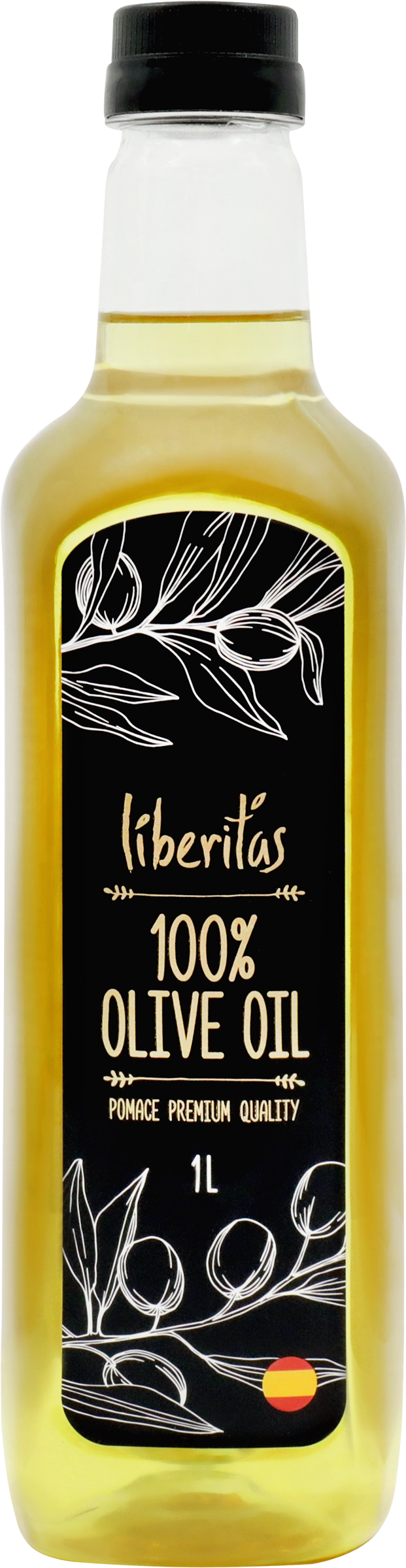Масло оливк. "Liberitas Блэк " Pomace 1л, пл.бут, 1/15