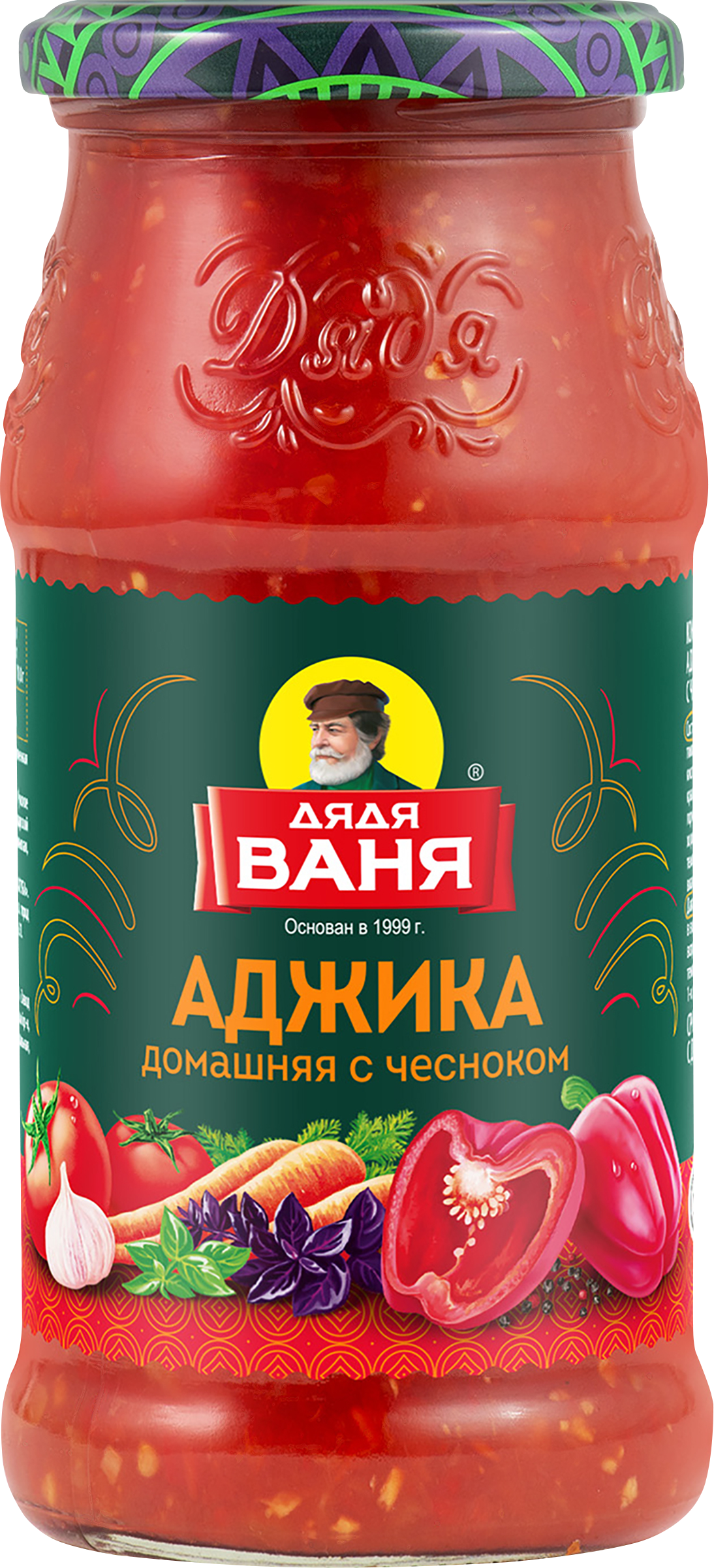 Аджика "Дядя Ваня" домашняя с чесноком 460г 1/8