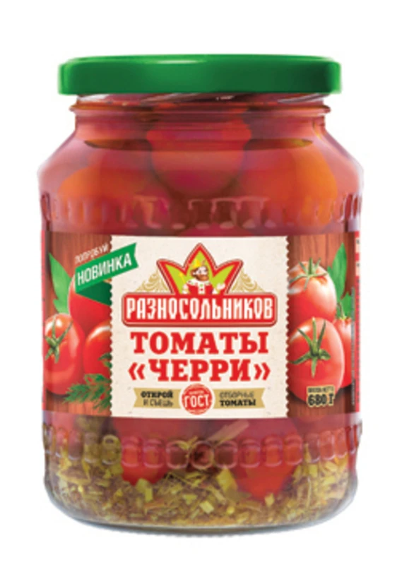 Томаты Черри "Разносольников" маринованные 680г, 1/8