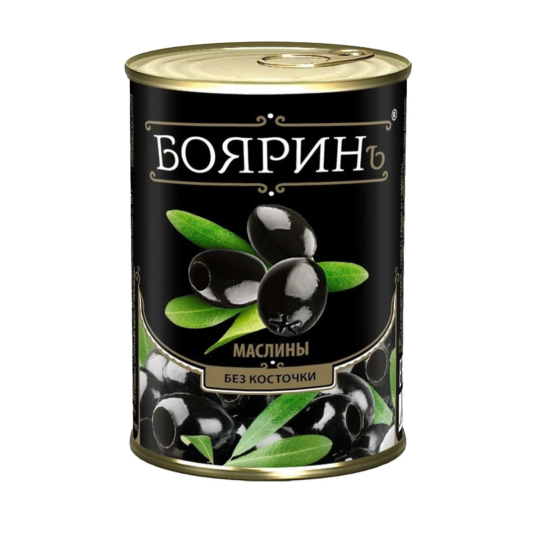 Маслины "Бояринъ" 3кг без косточки 1/6 (сух.вес.1445г)