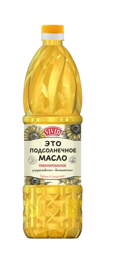 Масло подсол. в/сорт "Вивид" 1л, раф/дез. 1/15
