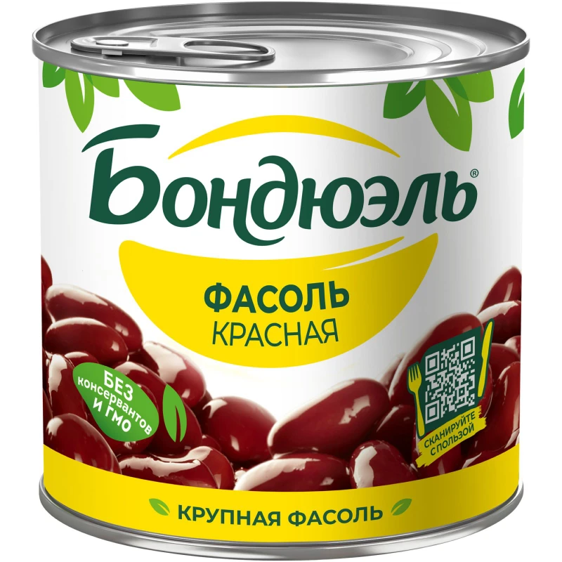 Фасоль Бондюэль красная 400г, ж/б, 1/12 