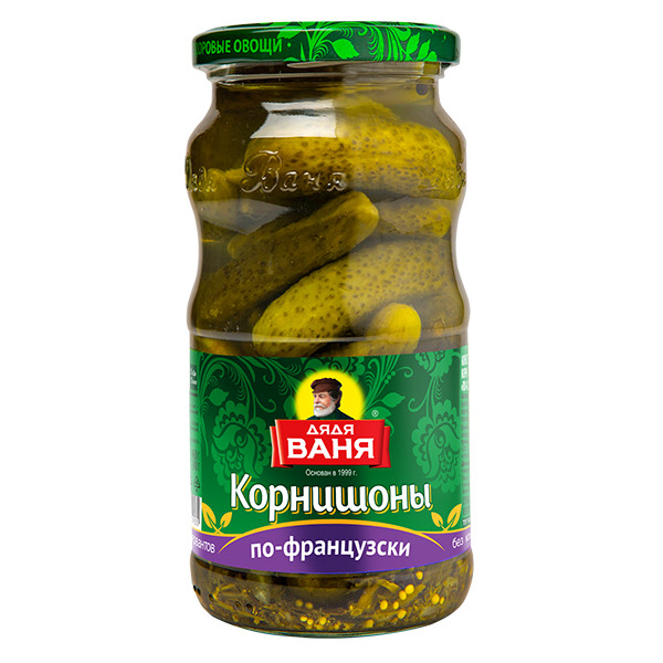 Корнишоны "Дядя Ваня" маринов. По-Французски 460г 1/8