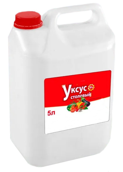 Уксус столовый 9% 5кг, канистра