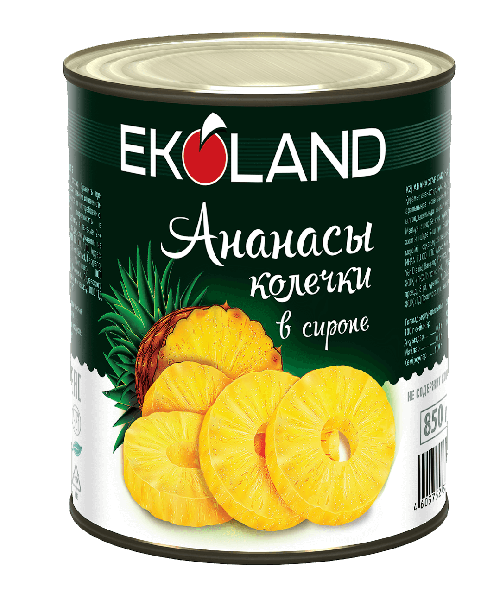 Ананасы "Solato" кольца 820г, 1/12