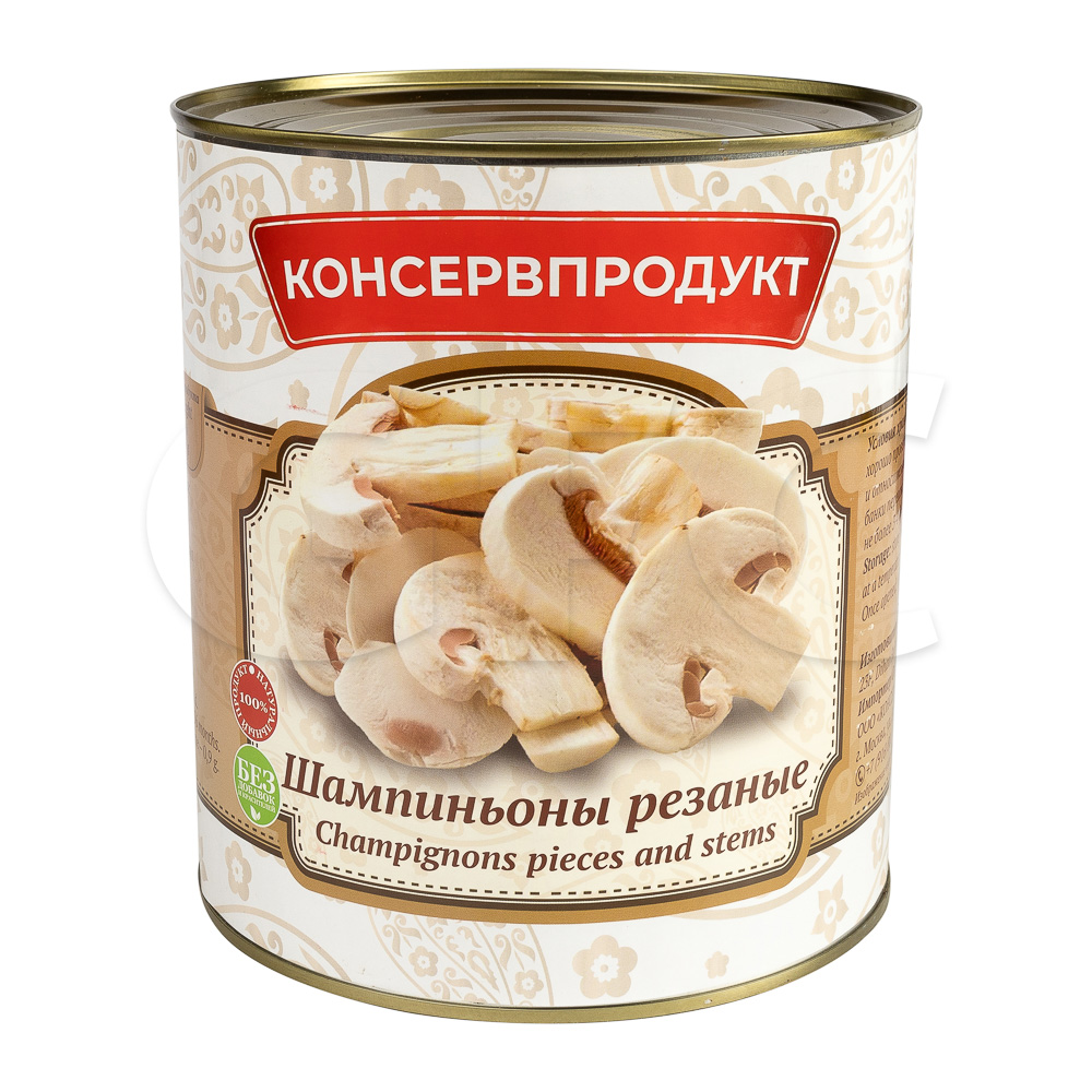 Шампиньоны "Консервпродукт" рез. 3100мл/1930г 1/6