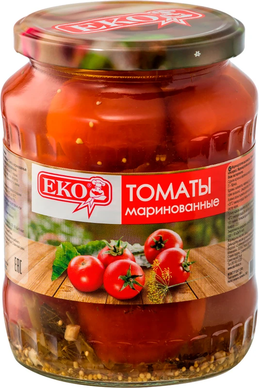 Томаты Черри "EKO" маринованные 680г, 1/12