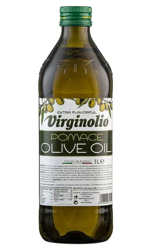 Масло оливк. VIRGINOLIO Pomace 1л, 1/12 (Италия)